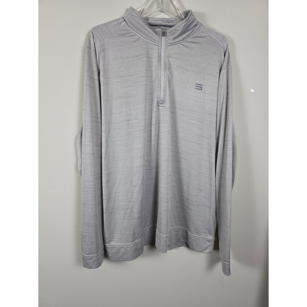 THREE‎ SIXTY SIX 366 Mens XL Gray Long Sleeve Pullover Performance Golf Layering